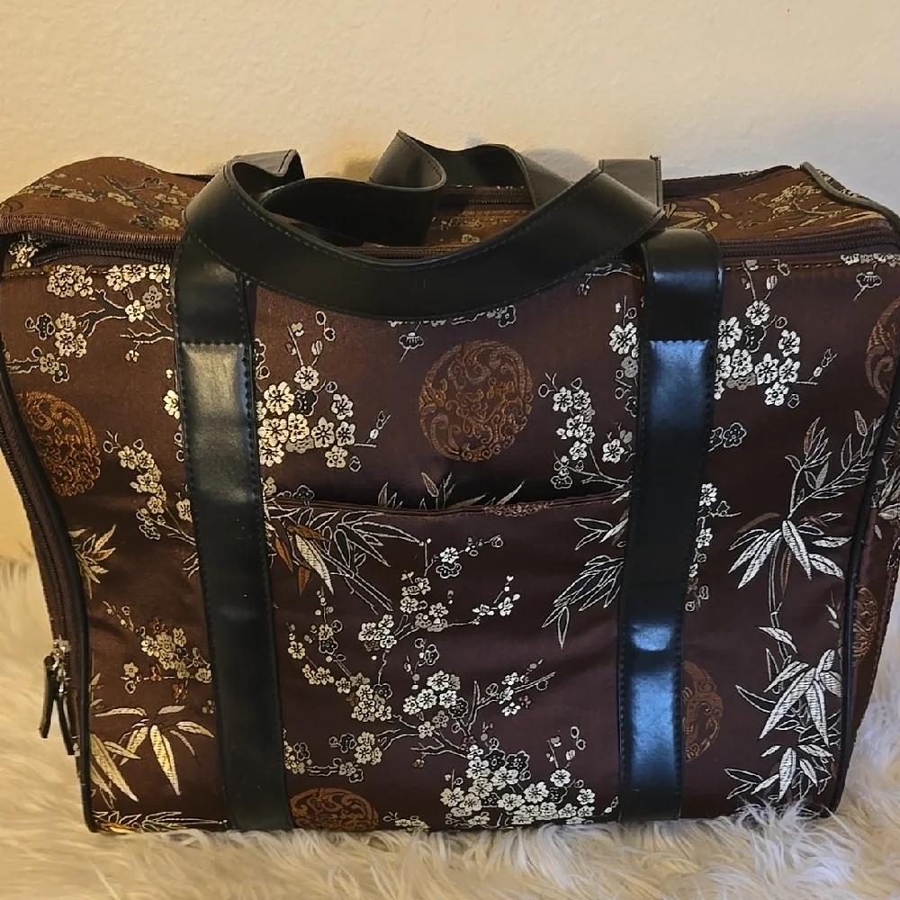 Elegant Brown Asian Small Dog Cat Carrier